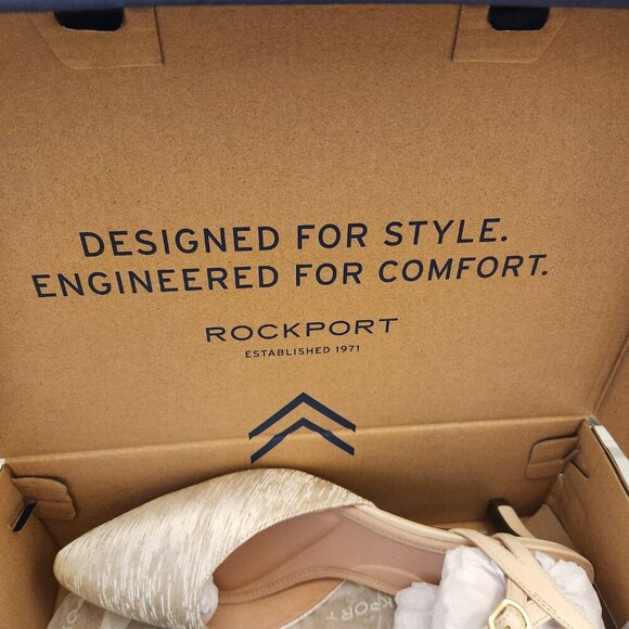 Rockport Total Motion "Kalila Two Piece" Heels. NIB. Size 10. Cream. - Picture 8 of 11